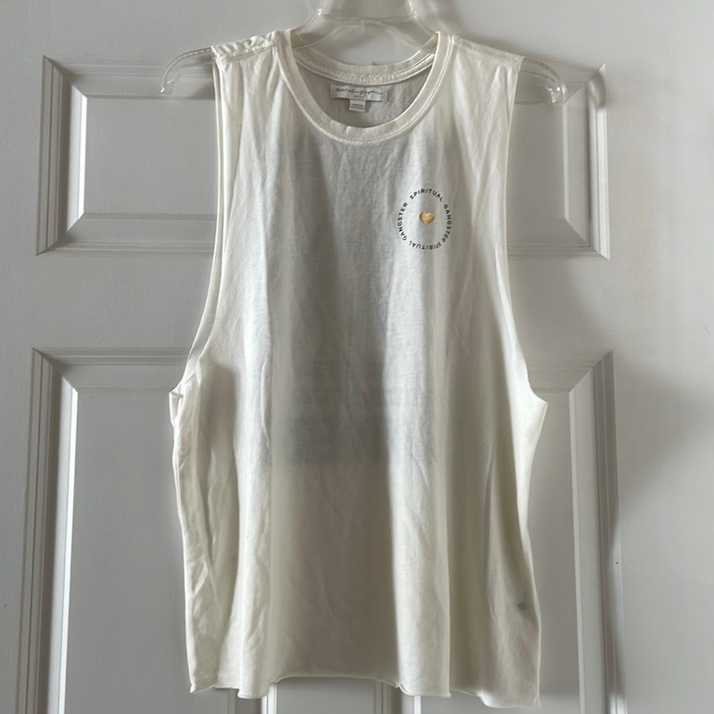 SPIRITUAL GANGSTER SUPER SOFT GRAPHIC MUSCLE TEE EXTRA LARGE ARM HOLES NWOT